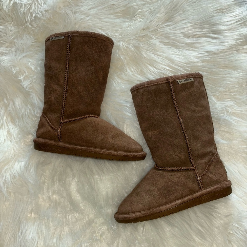 Girls BearPaw Suede Winter Boots